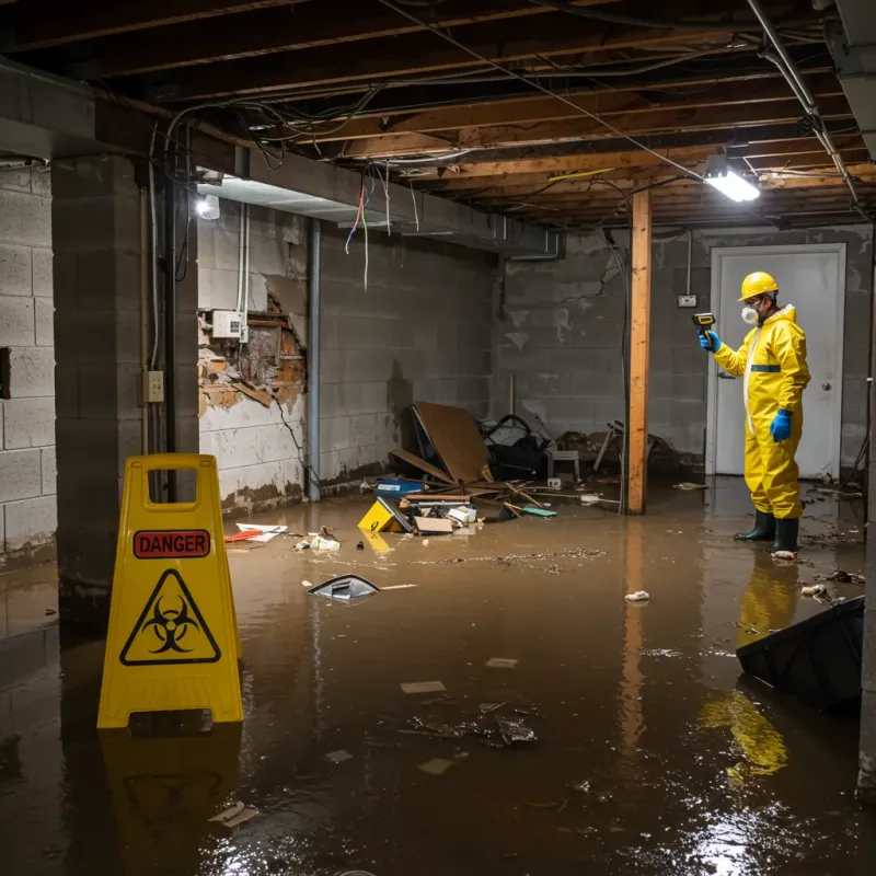 Flooded Basement Electrical Hazard in Norwood, NY Property